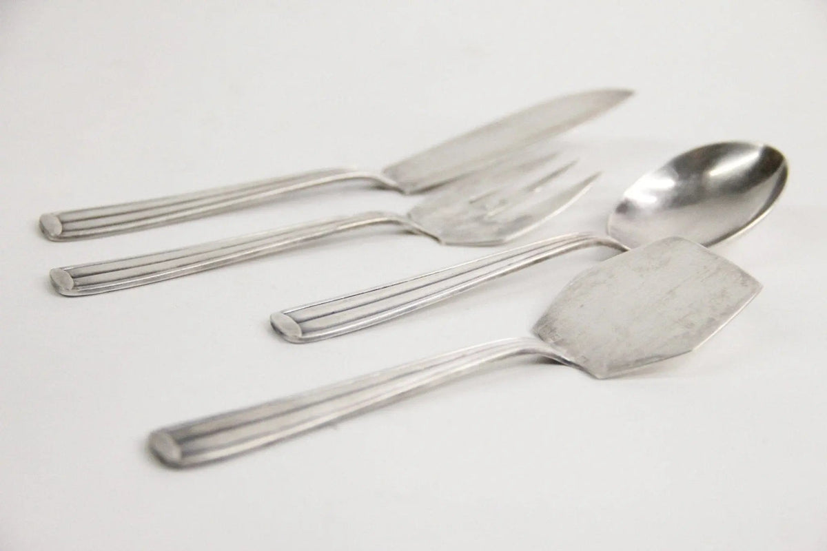 Vintage French Serving Set | Hors D'oeuvres Flatware Set - Debra Hall Lifestyle