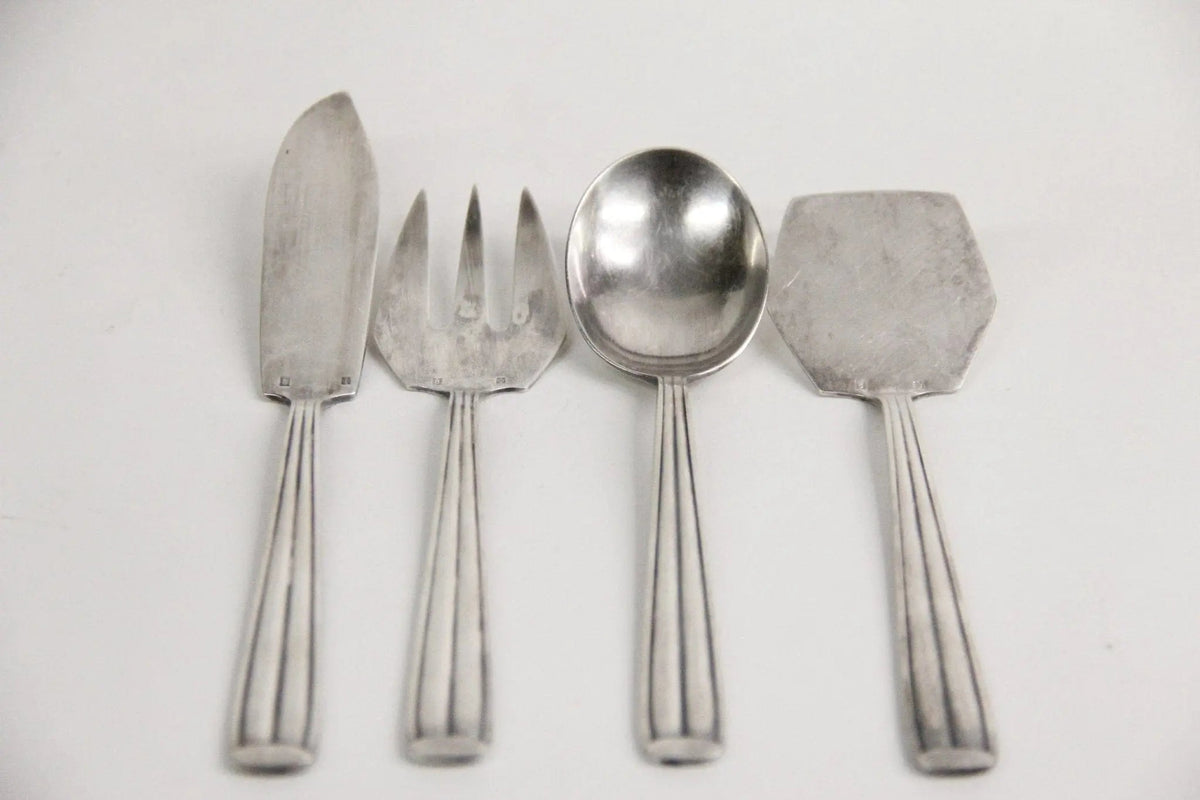 Vintage French Serving Set | Hors D'oeuvres Flatware Set - Debra Hall Lifestyle