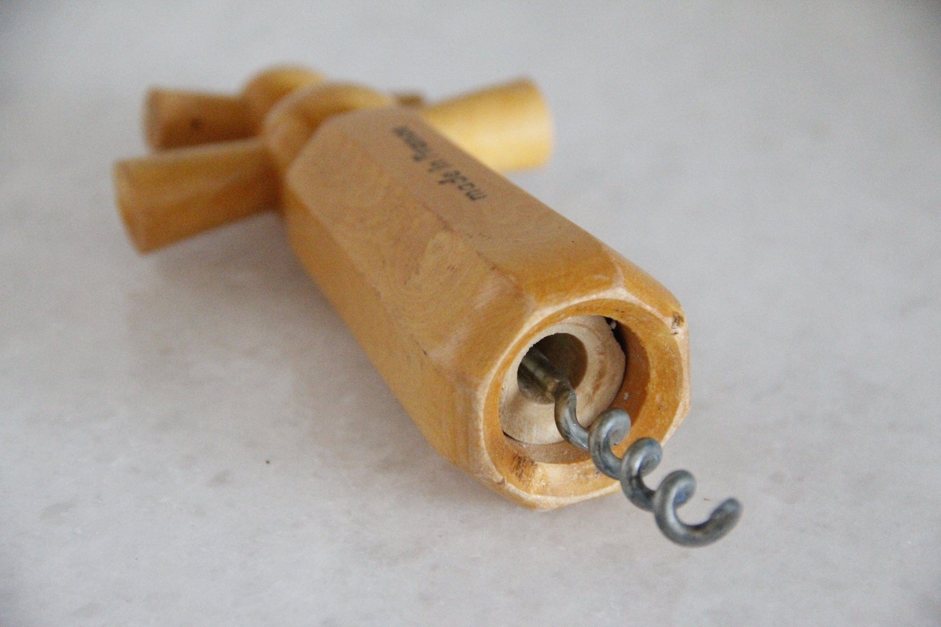 Vintage French Wine Bottle Corkscrew | Opener Barware