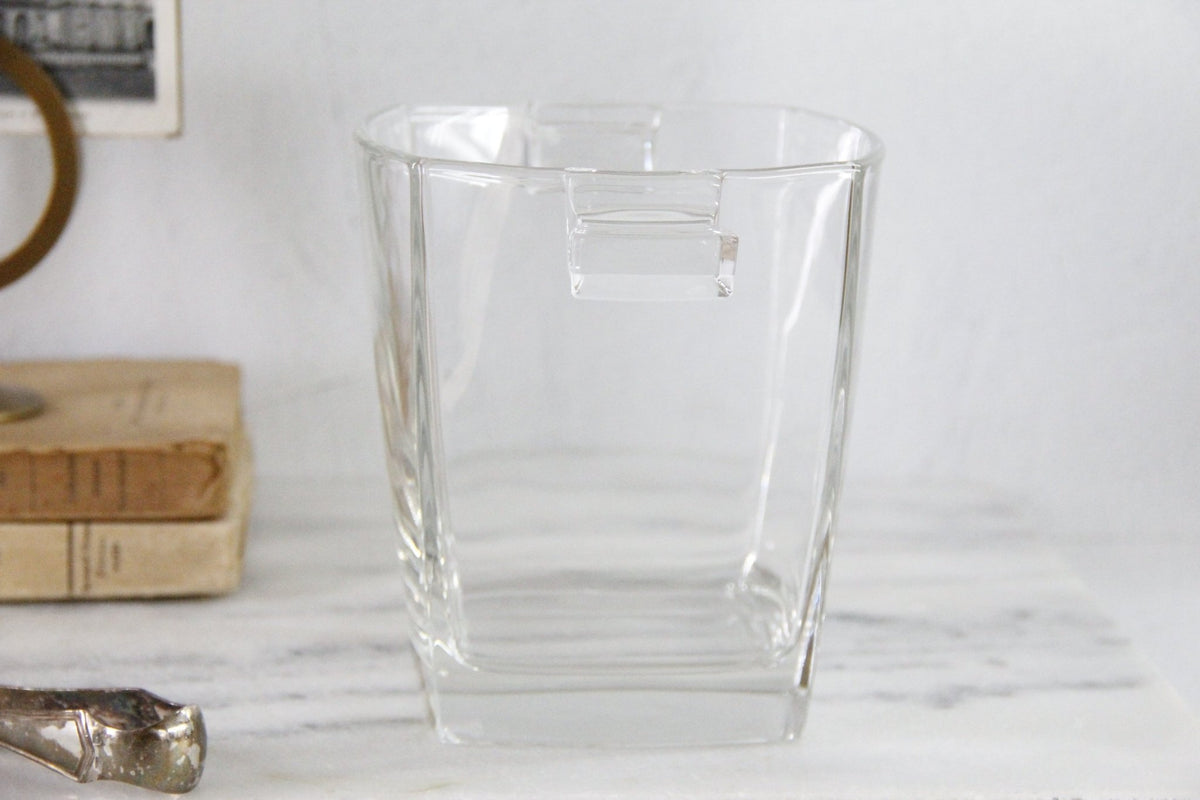 Vintage Glass Ice Bucket Stamped France | Art Deco - Debra Hall Lifestyle