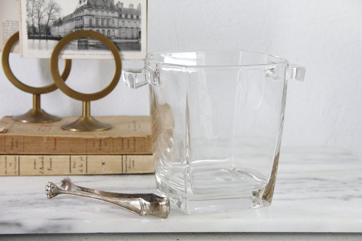 Vintage Glass Ice Bucket Stamped France | Art Deco - Debra Hall Lifestyle