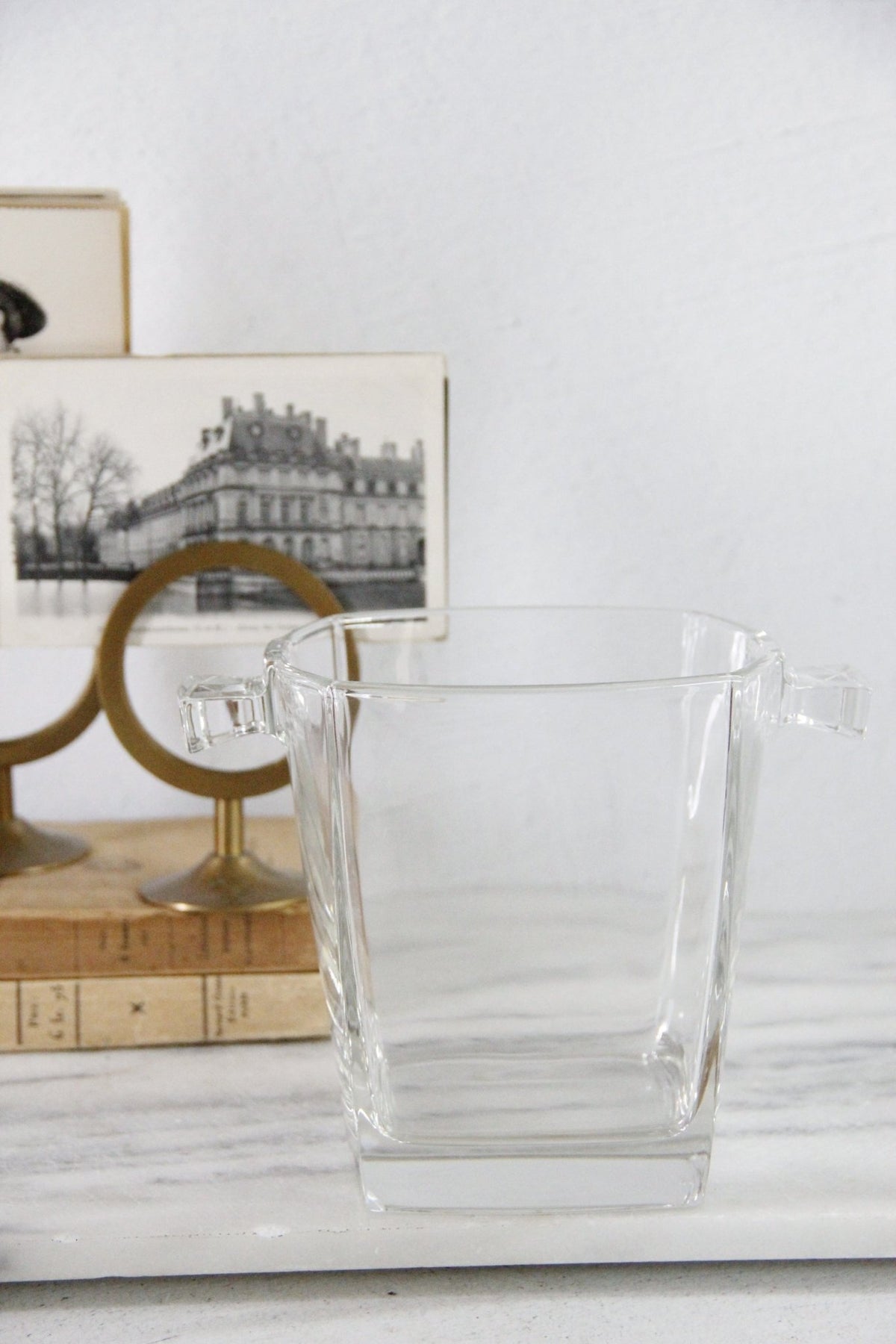 Vintage Glass Ice Bucket Stamped France | Art Deco - Debra Hall Lifestyle