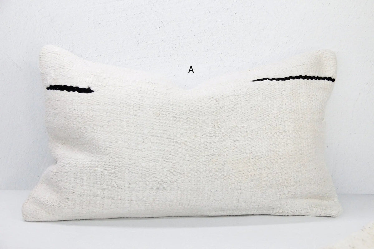 Vintage Hemp Pillow | Organic Hand Woven | Small Lumbar - Debra Hall Lifestyle