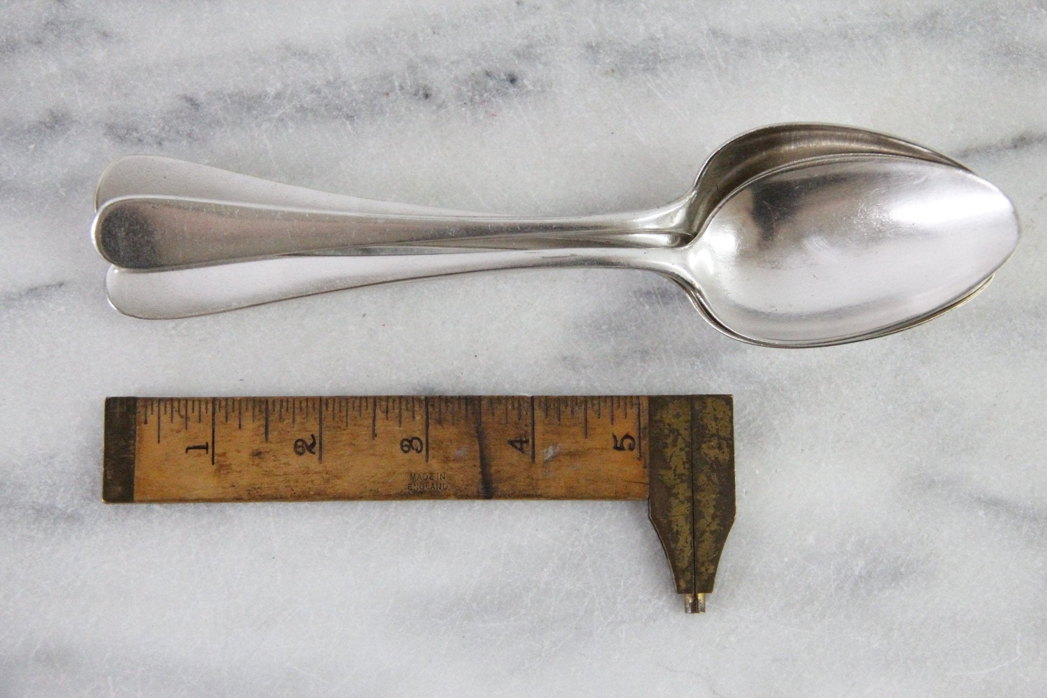 Vintage Hotel Silverware | 5 Hamburg Hotel Crest Spoons - Debra Hall Lifestyle