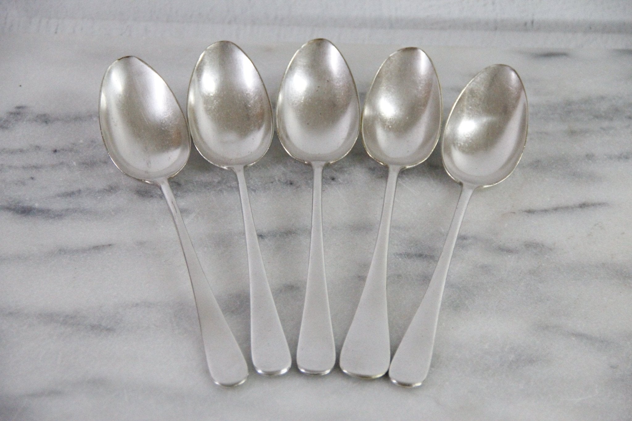 Vintage Hotel Silverware | 5 Hamburg Hotel Crest Spoons - Debra Hall Lifestyle