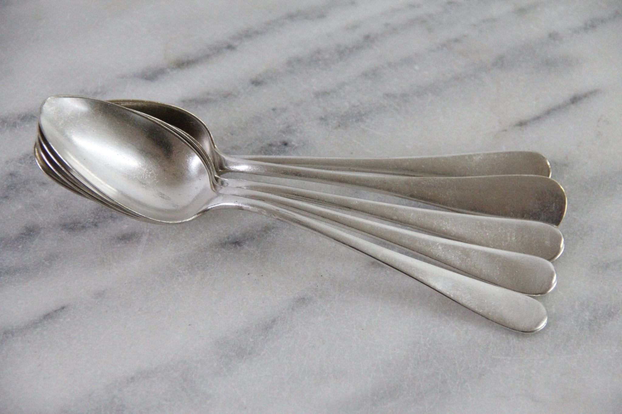 Vintage Hotel Silverware | 5 Hamburg Hotel Crest Spoons - Debra Hall Lifestyle