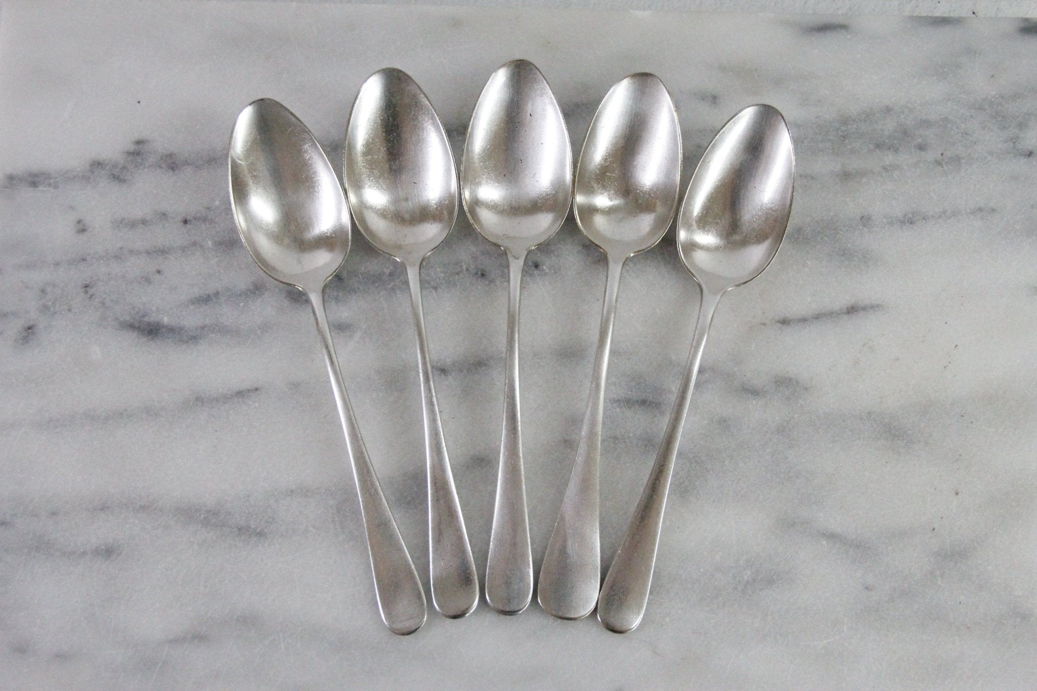 Vintage Hotel Silverware | 5 Hamburg Hotel Crest Spoons - Debra Hall Lifestyle
