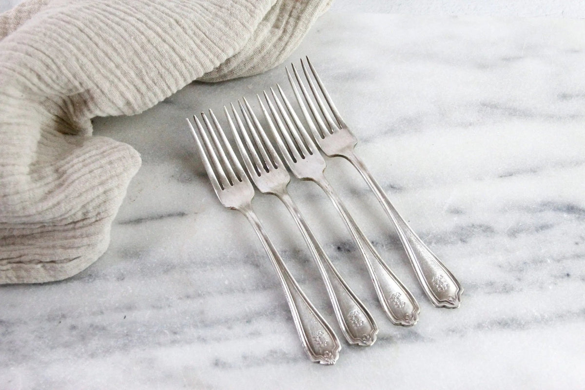 Vintage Hotel Silverware | Biltmore Hotel Forks 4 Pc. - Debra Hall Lifestyle