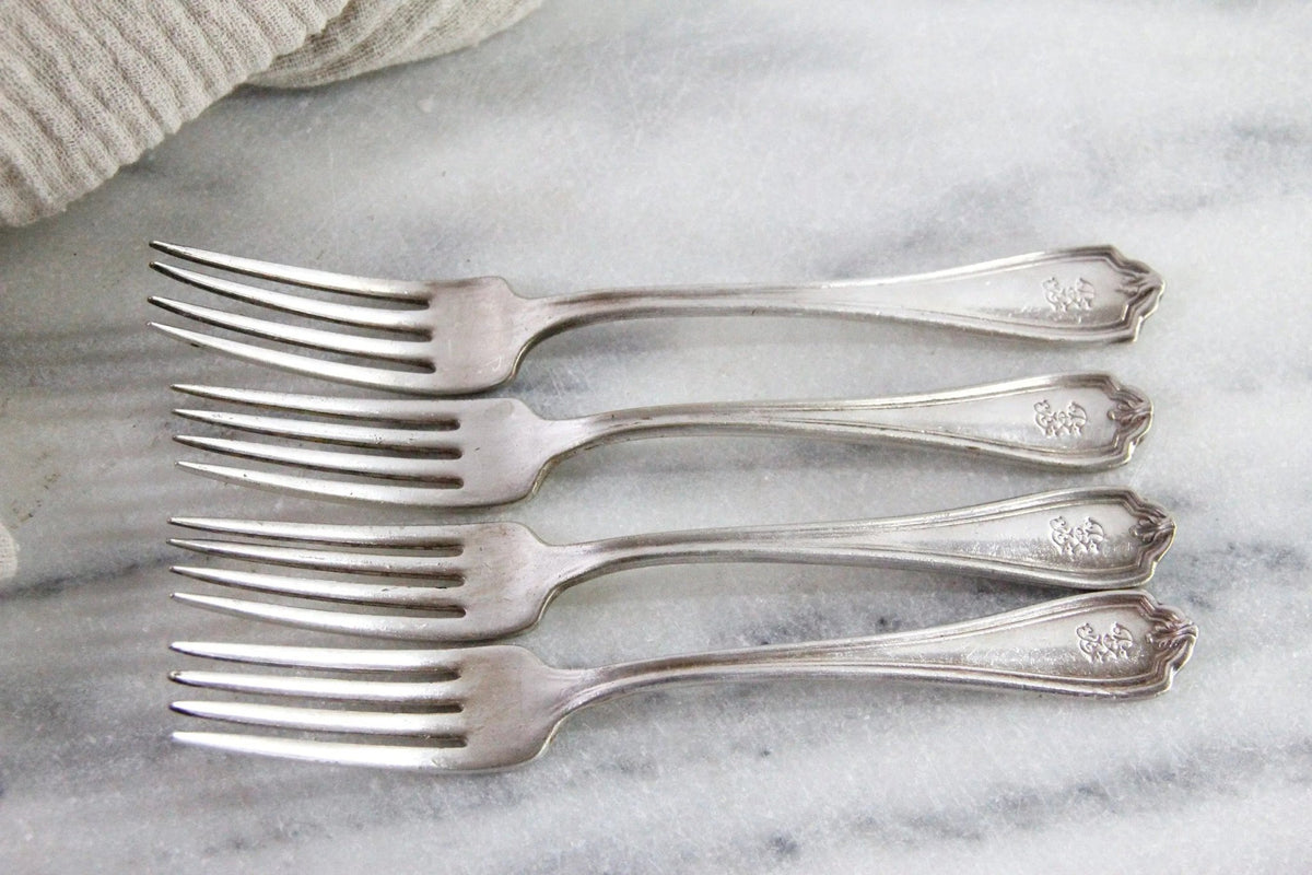 Vintage Hotel Silverware | Biltmore Hotel Forks 4 Pc. - Debra Hall Lifestyle