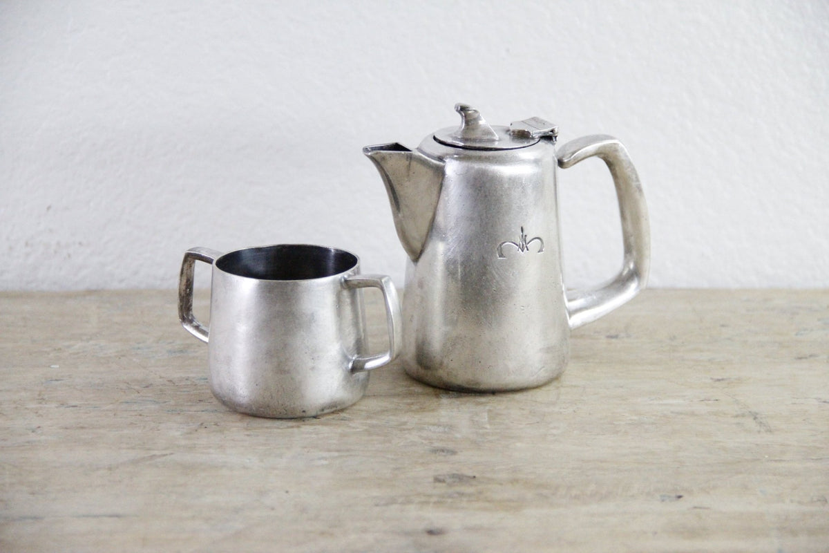 Vintage London Hilton Hotel Silver Tea Set English Silverplate - Debra Hall Lifestyle
