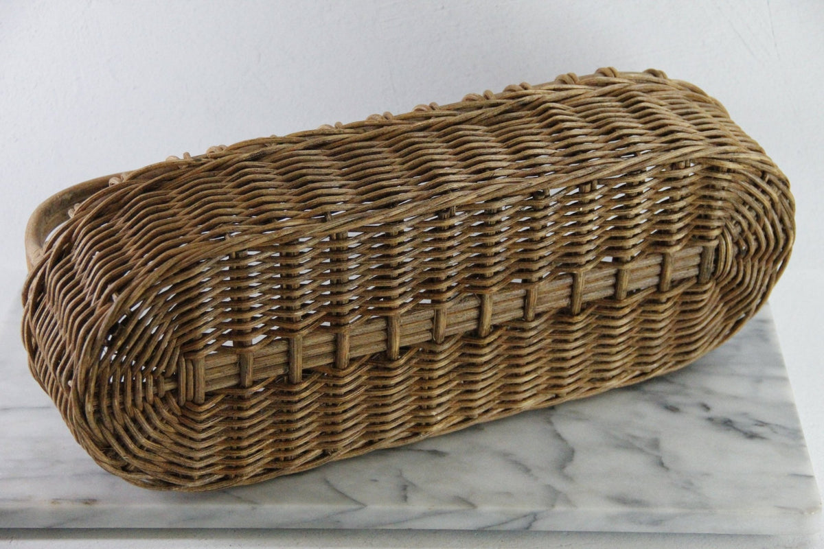 Vintage Market Basket | Large French Style Woven Basket - Debra Hall Lifestyle