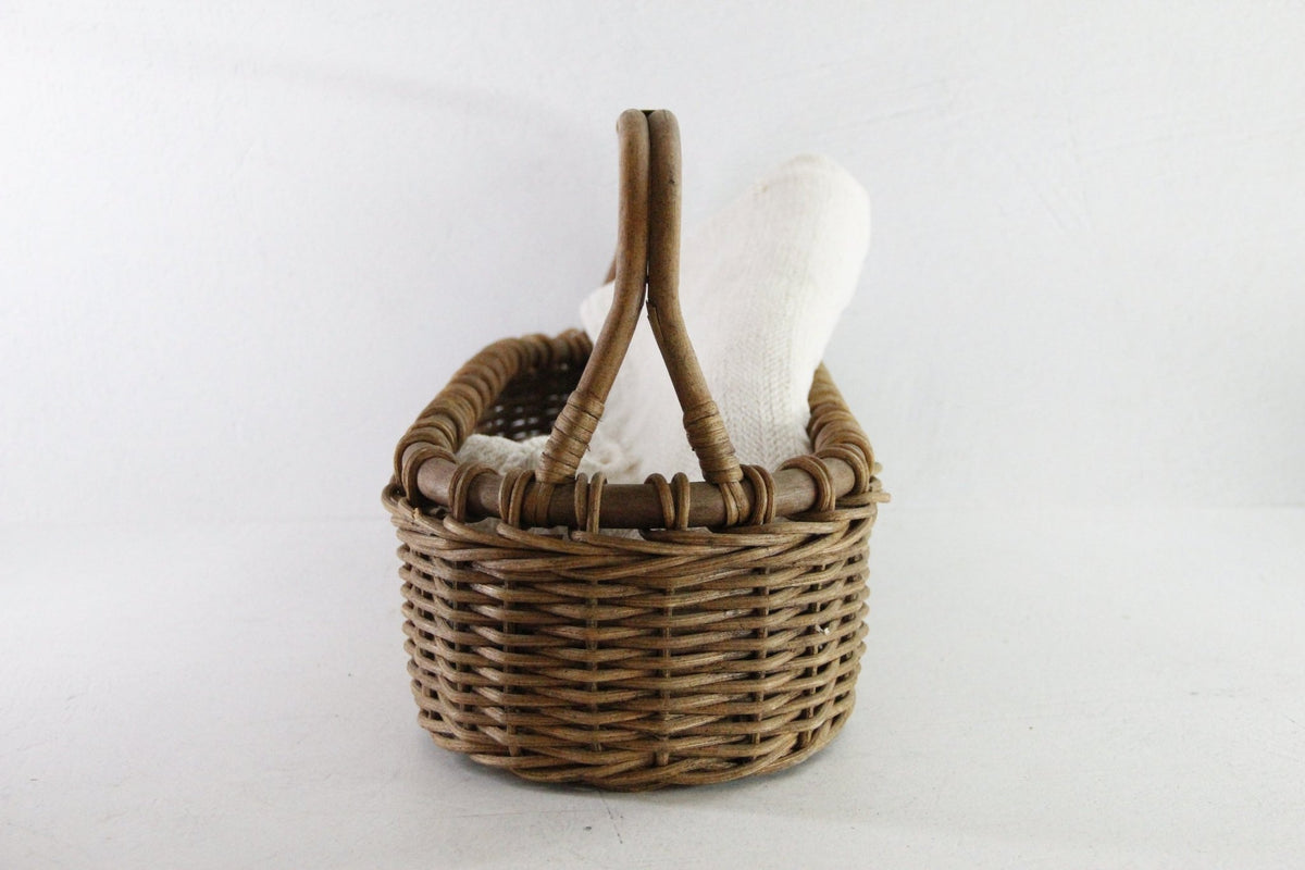 Vintage Market Basket | Large French Style Woven Basket - Debra Hall Lifestyle