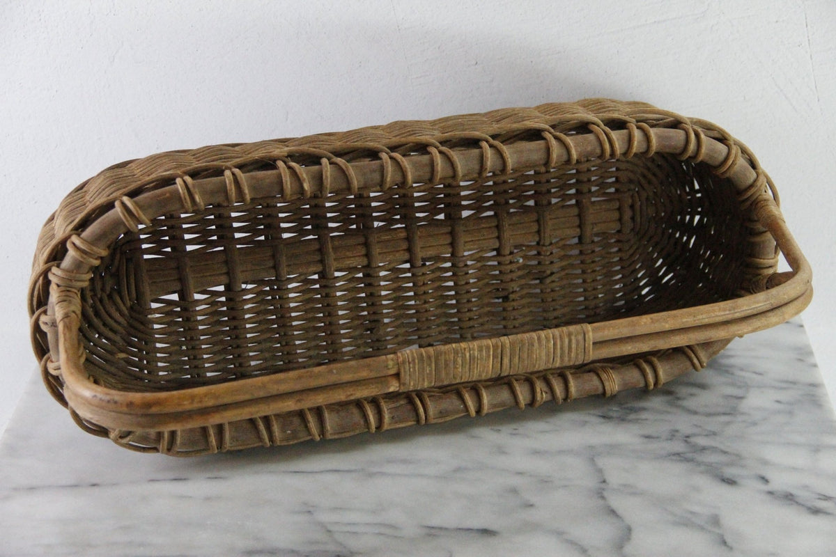 Vintage Market Basket | Large French Style Woven Basket - Debra Hall Lifestyle