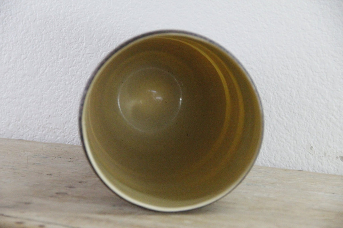 Vintage MCM Cased Art Glass Vase Incised Striped Vessel - Debra Hall Lifestyle