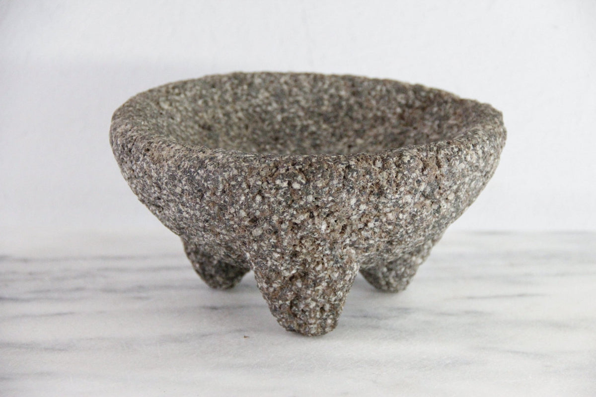 Vintage Molcajete | Authentic Basalt Stone Bowl Mortar - Debra Hall Lifestyle