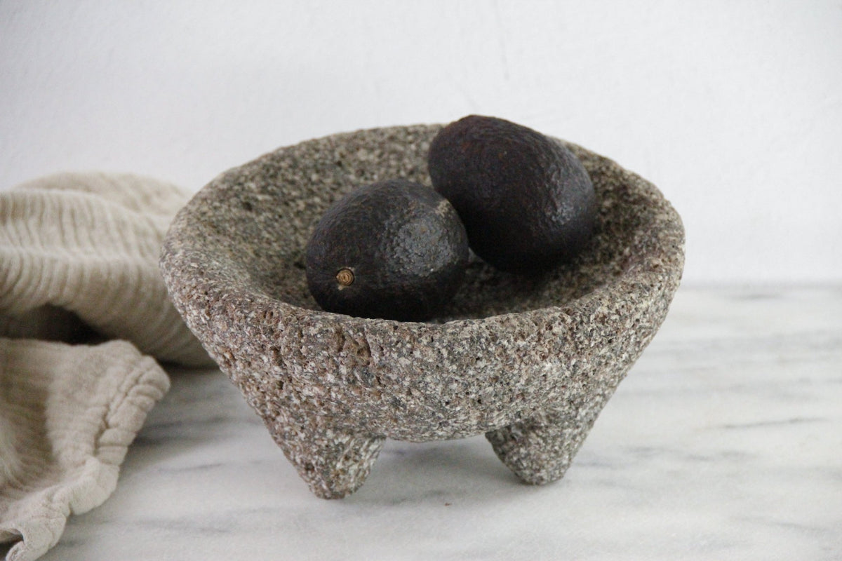 Vintage Molcajete | Authentic Basalt Stone Bowl Mortar - Debra Hall Lifestyle