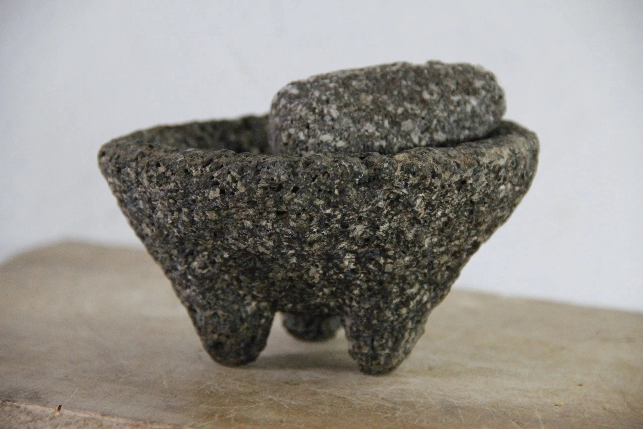 Vintage Molcajete Small 5.5"| Authentic Basalt Mortar and Pestle - Debra Hall Lifestyle