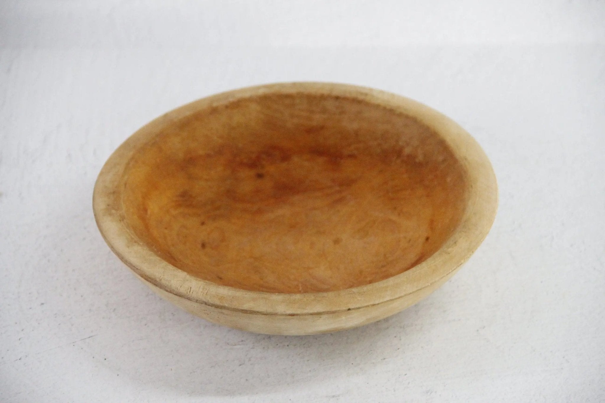 Vintage Munising Wood Bowl | Small Rustic Dough Bowl - Debra Hall Lifestyle