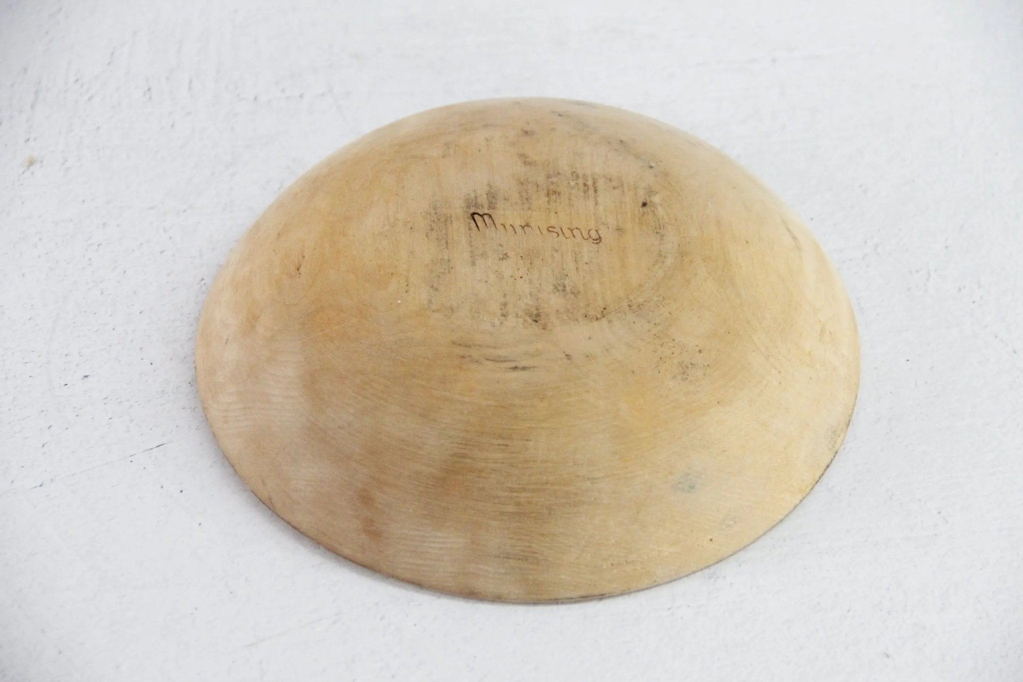 Vintage Munising Wood Bowl | Small Rustic Dough Bowl - Debra Hall Lifestyle
