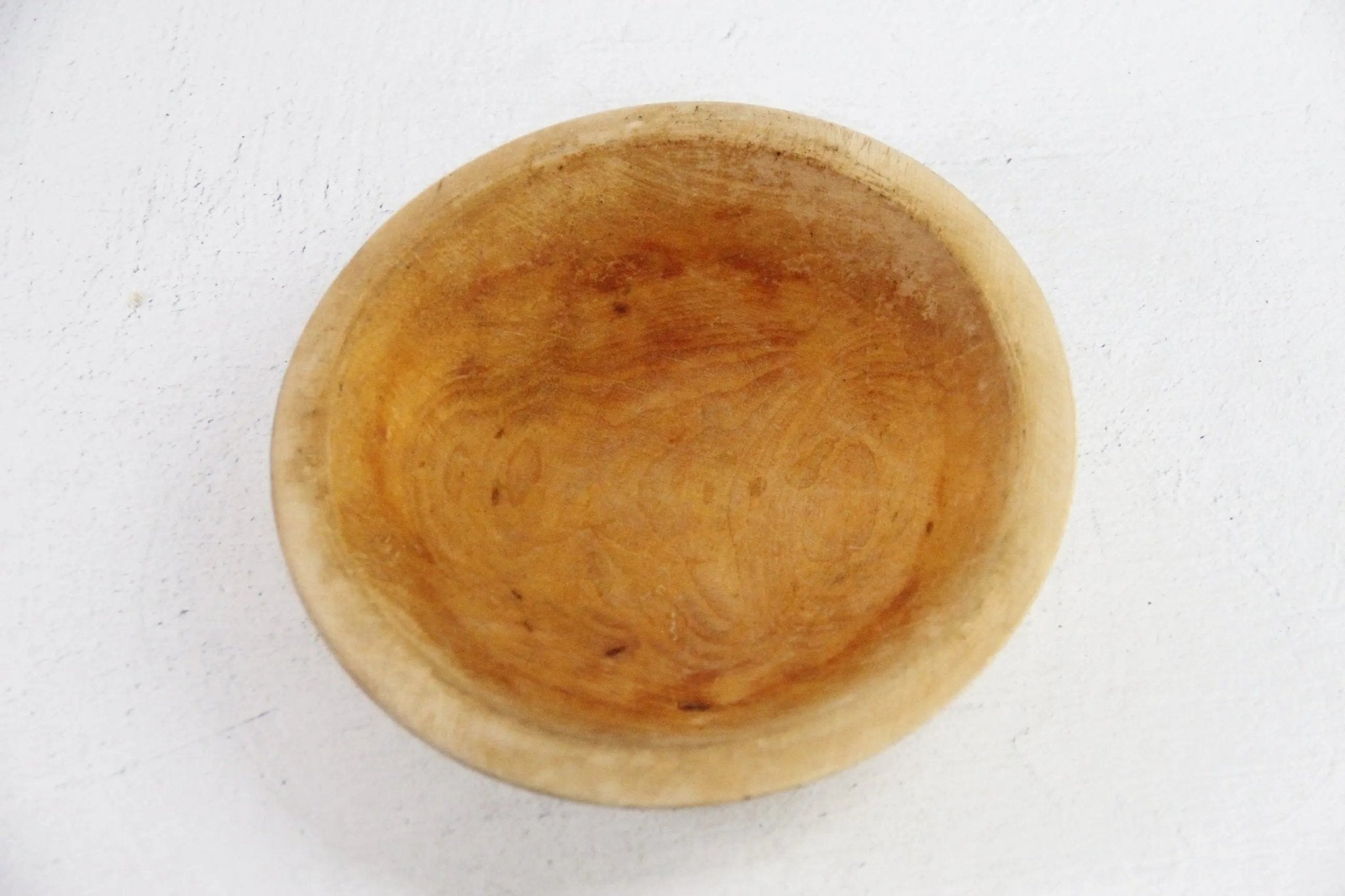Vintage Munising Wood Bowl | Small Rustic Dough Bowl - Debra Hall Lifestyle