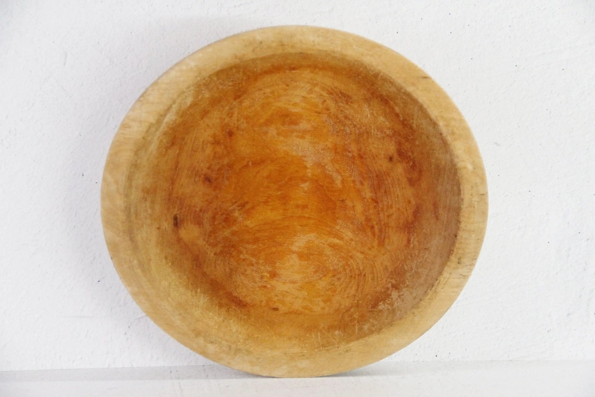 Vintage Munising Wood Bowl Stamped | Primitive 9" Turned Dough - Debra Hall Lifestyle