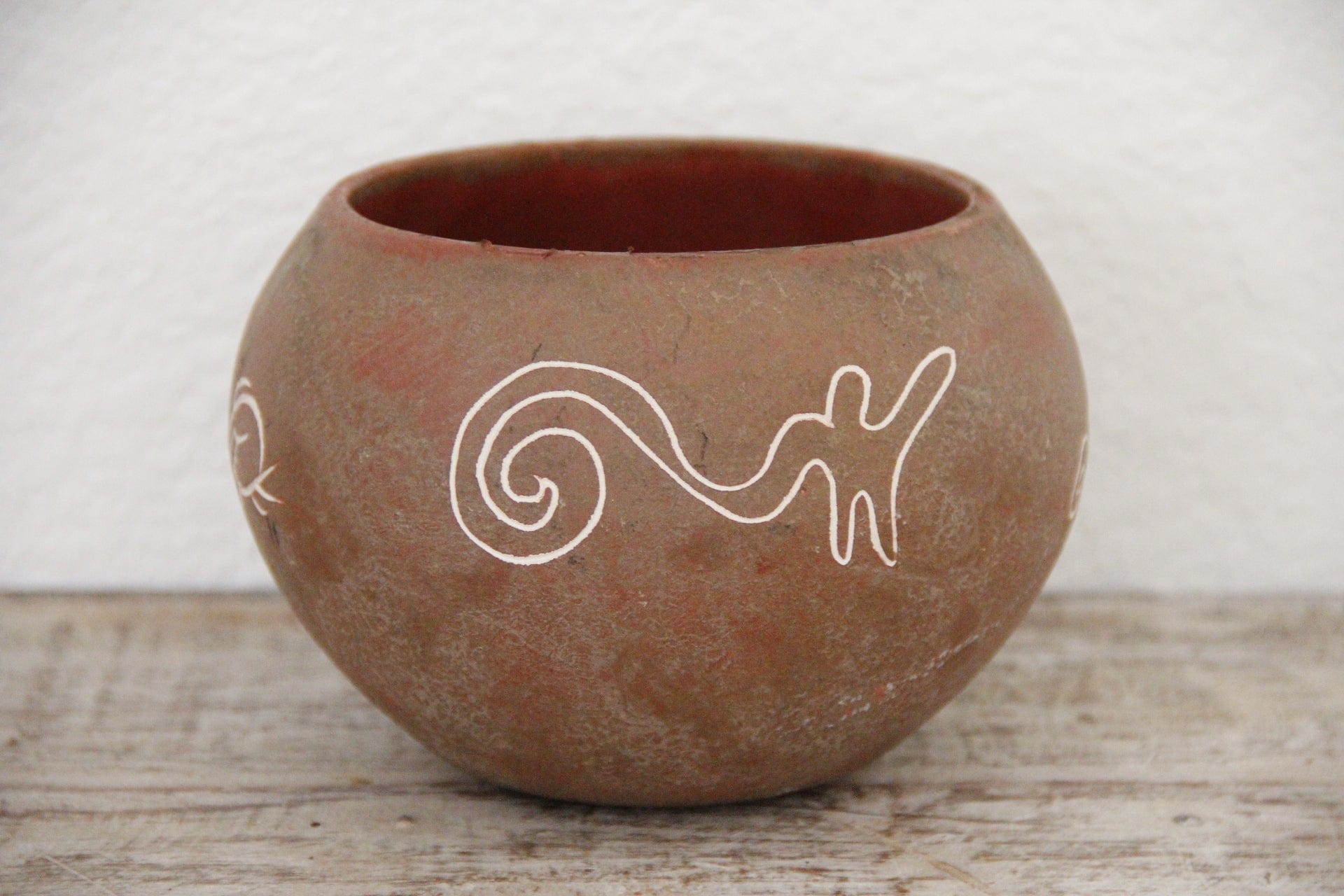 Vintage Native American Pottery Low Bowl | Hand Made pottery