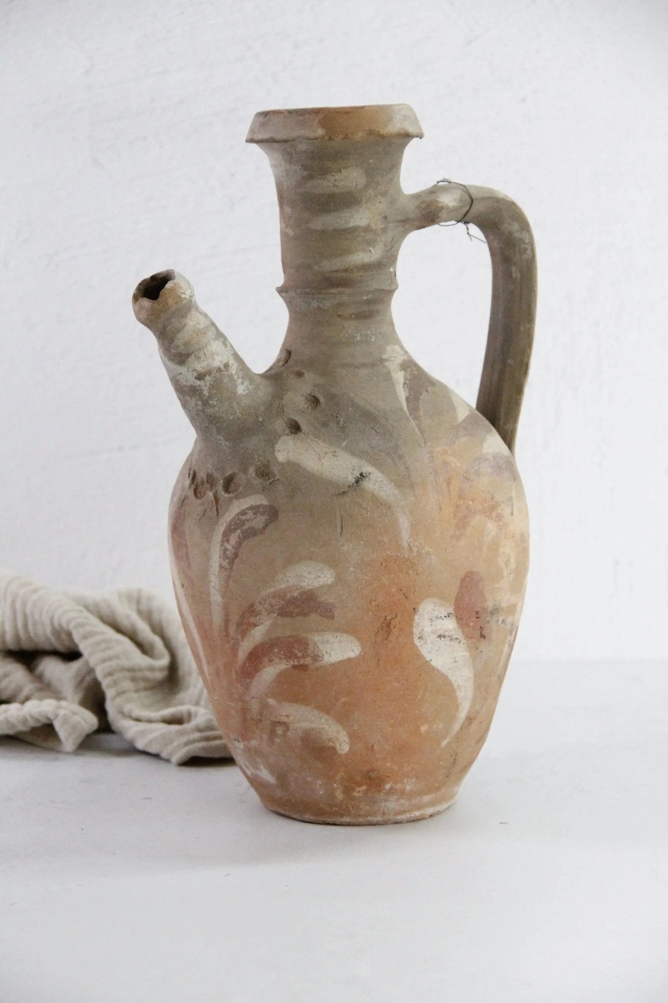 Vintage Olive Jar |Turkish Vase, Pottery Vessel, Clay Amphora - Debra Hall Lifestyle