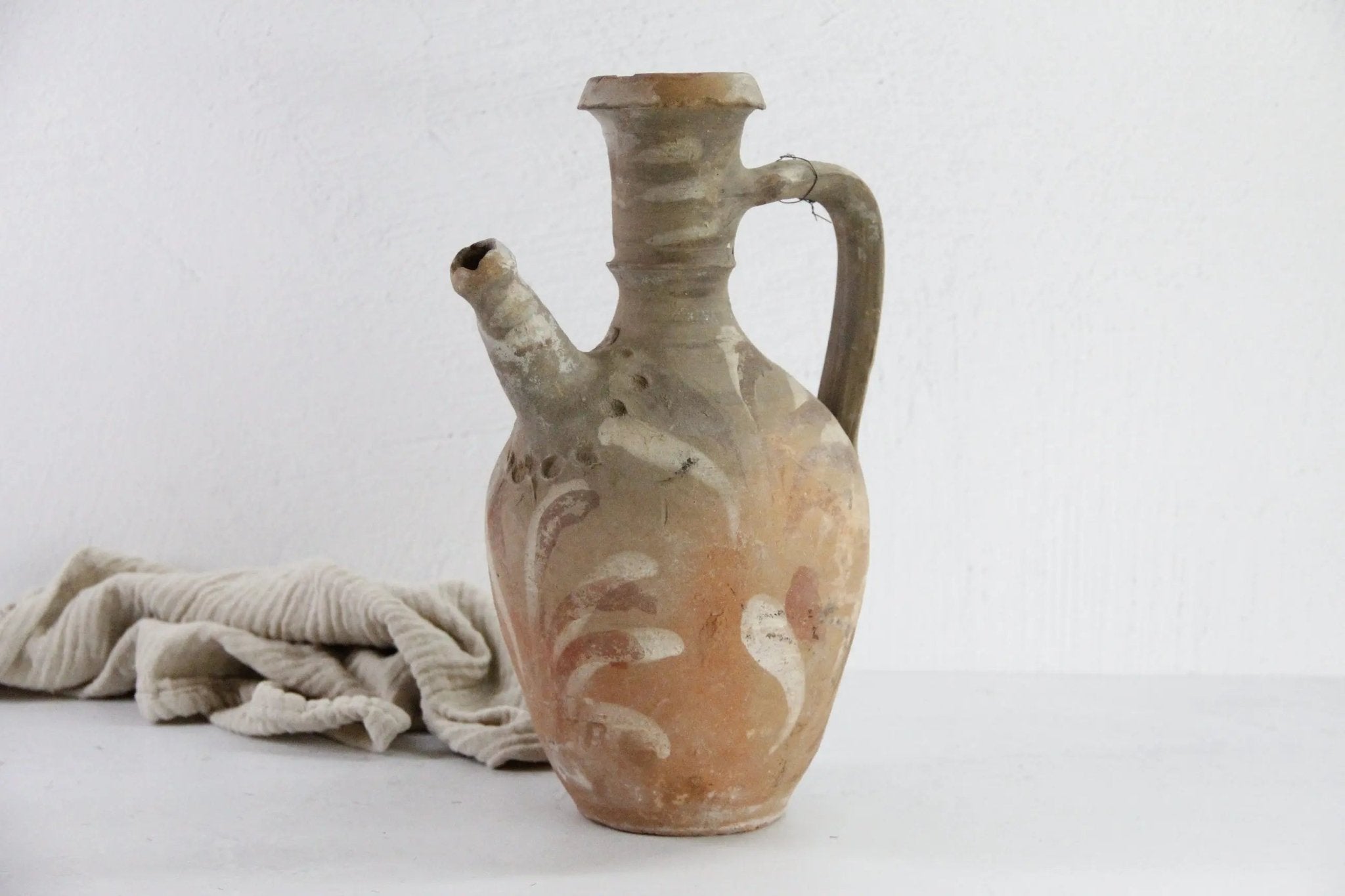 Vintage Olive Jar |Turkish Vase, Pottery Vessel, Clay Amphora - Debra Hall Lifestyle