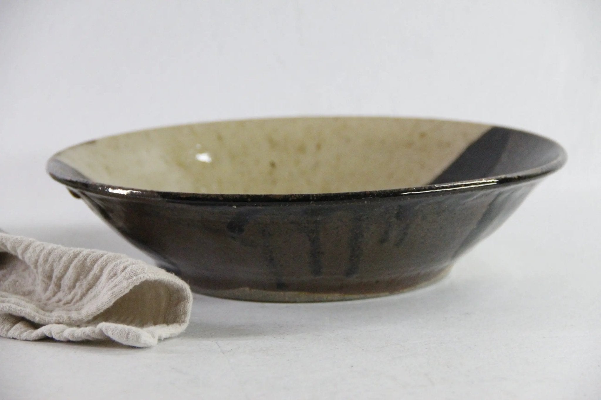 Vintage Pottery Bowl | 70s Signed Studio Art Drip Glaze - Debra Hall Lifestyle