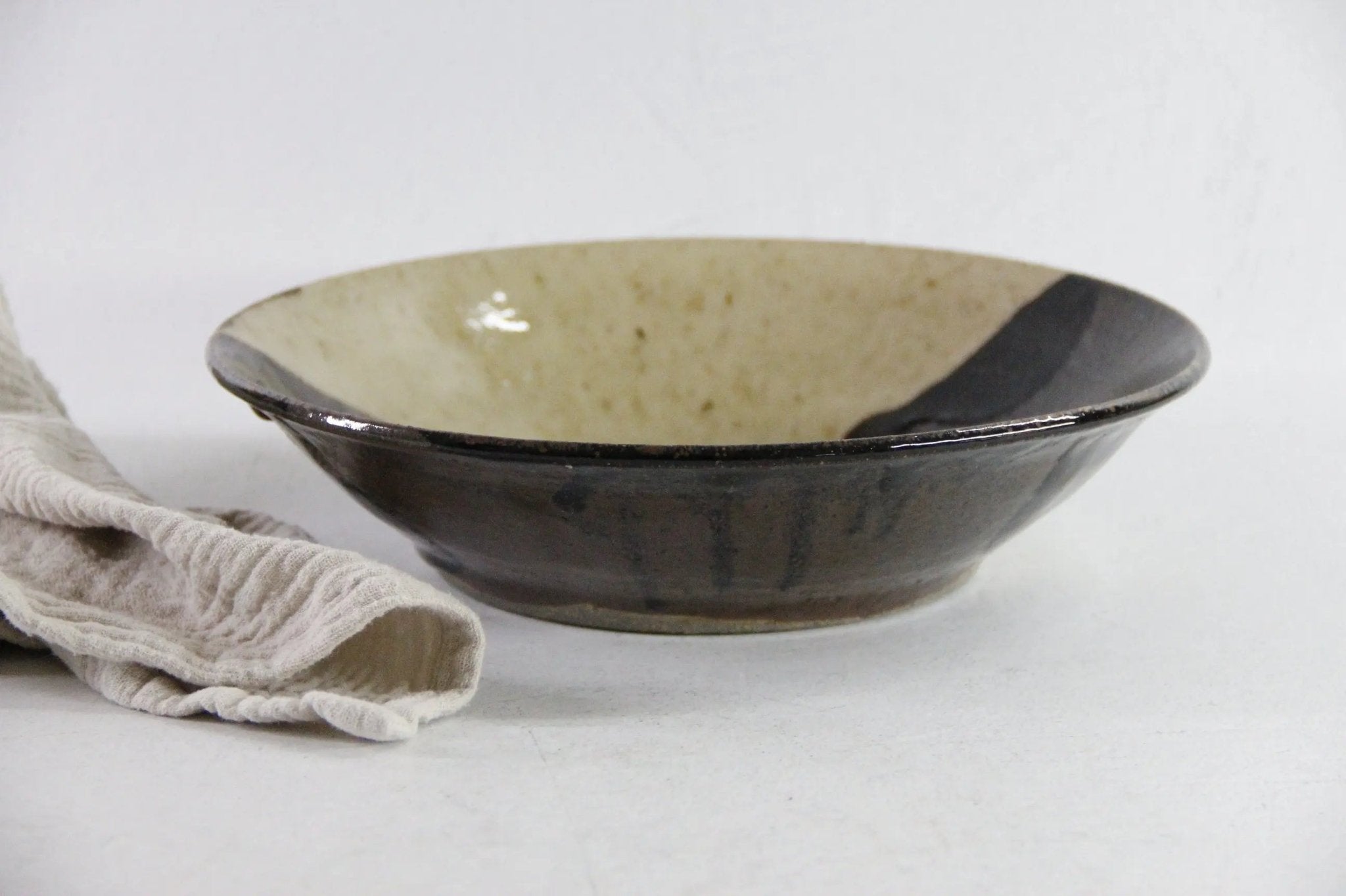 Vintage Pottery Bowl | 70s Signed Studio Art Drip Glaze - Debra Hall Lifestyle