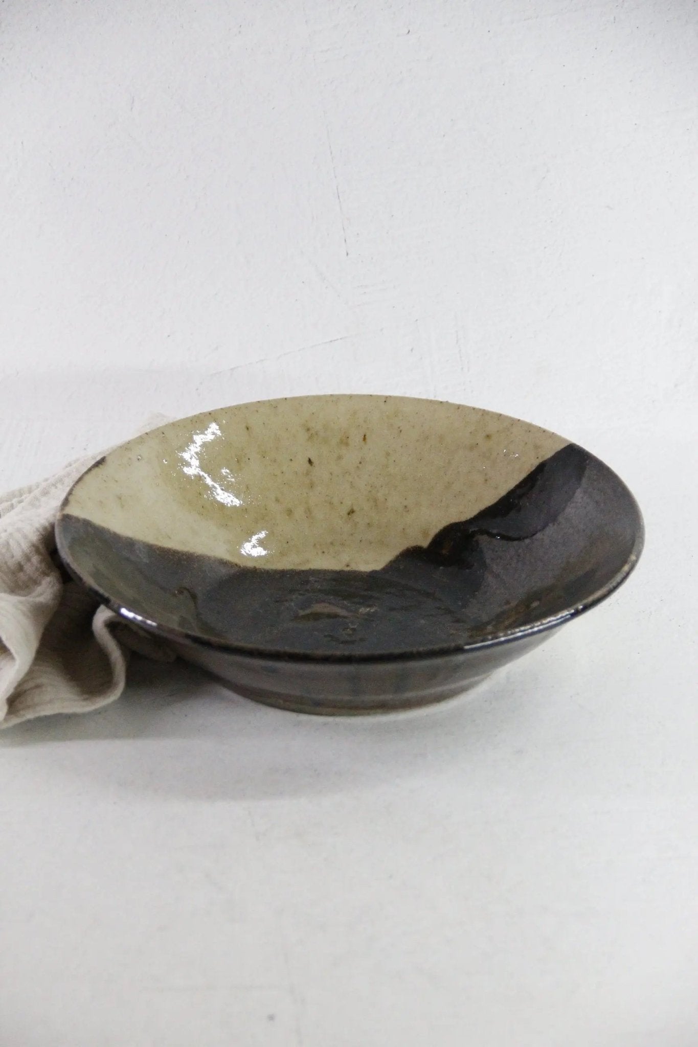 Vintage Pottery Bowl | 70s Signed Studio Art Drip Glaze - Debra Hall Lifestyle