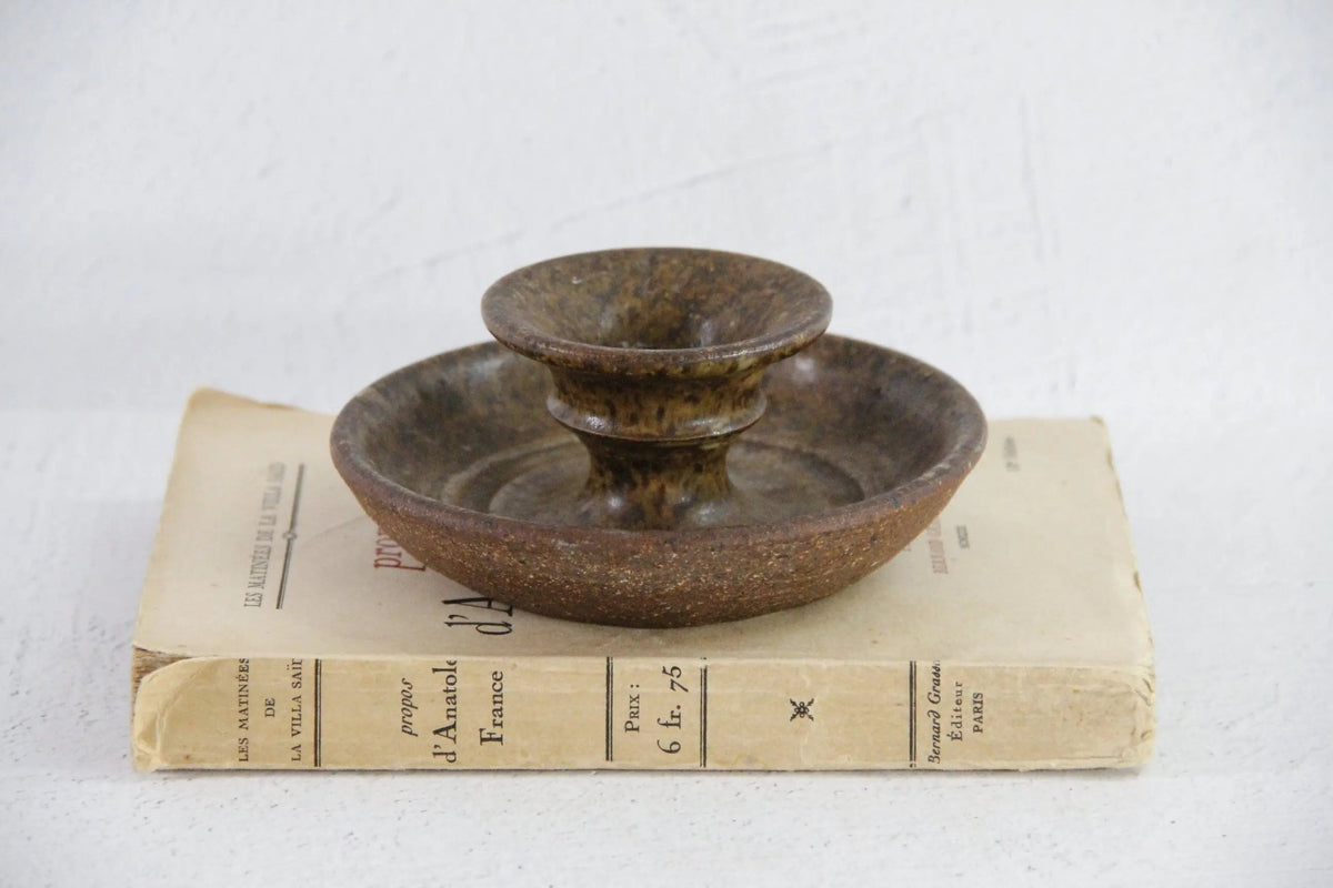 Vintage Pottery Candle Holder | Hand Made Studio Art - Debra Hall Lifestyle