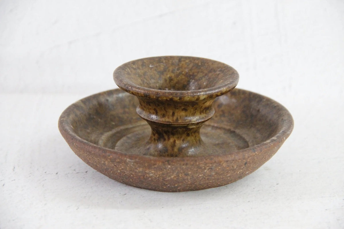 Vintage Pottery Candle Holder | Hand Made Studio Art - Debra Hall Lifestyle