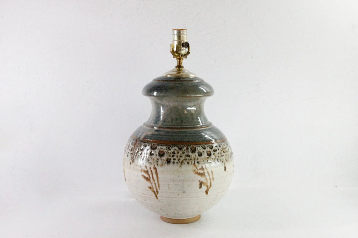Vintage Pottery Lamp | Midcentury Handmade Table Lamp - Debra Hall Lifestyle