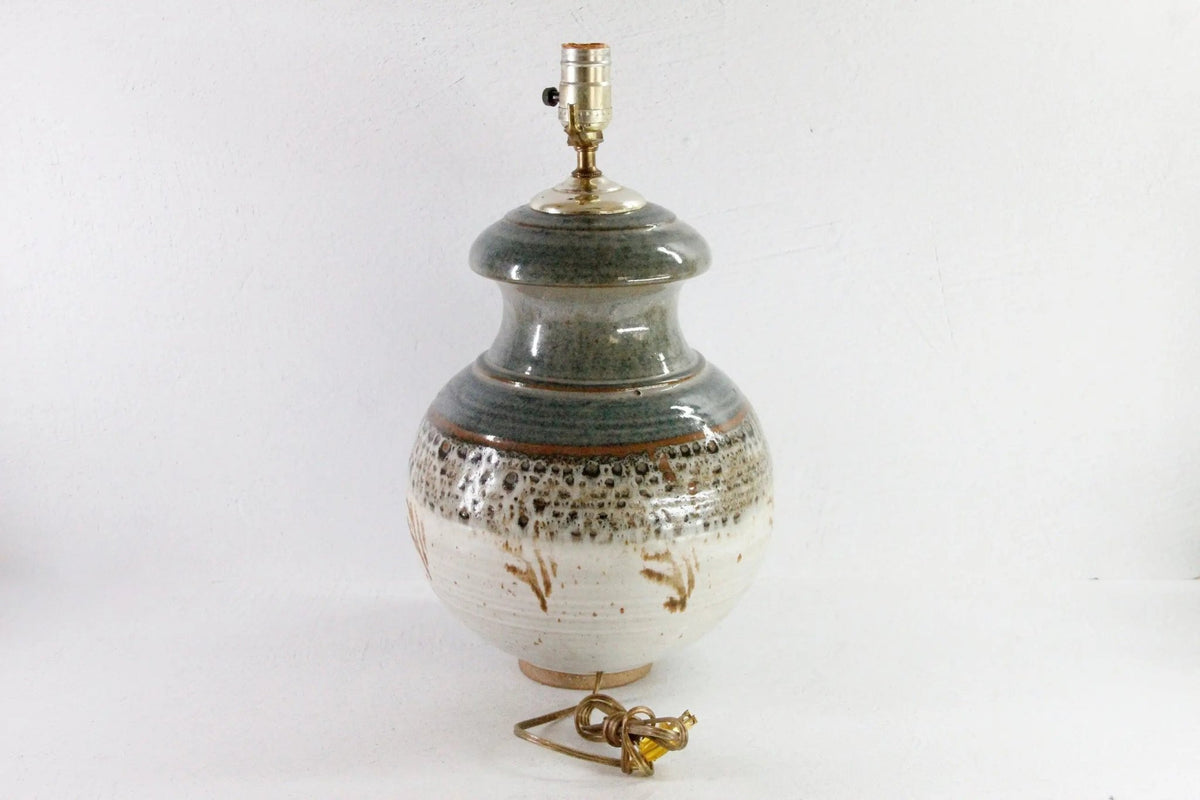 Vintage Pottery Lamp | Midcentury Handmade Table Lamp - Debra Hall Lifestyle
