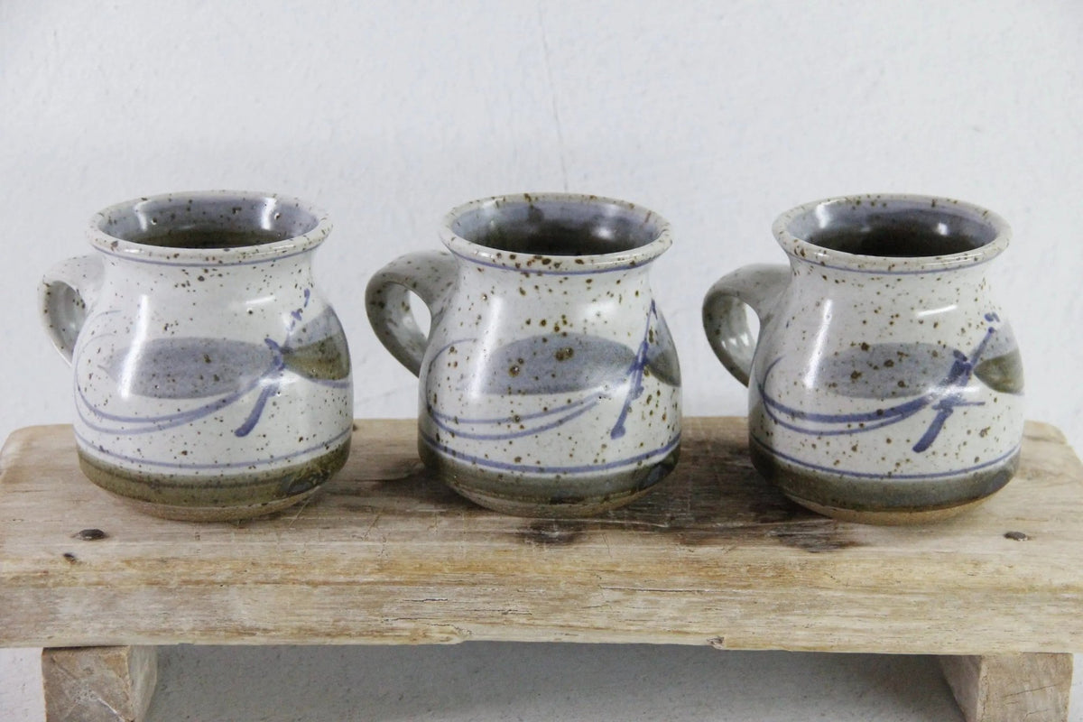Vintage Pottery Mugs Andrew Hague Askrigg Studio Mug 3 Pc. - Debra Hall Lifestyle