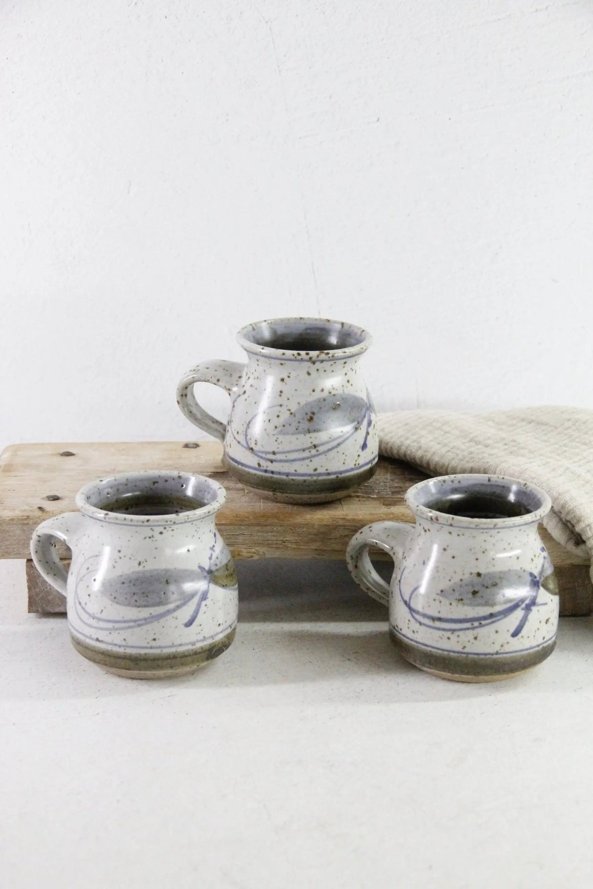 Vintage Pottery Mugs Andrew Hague Askrigg Studio Mug 3 Pc. - Debra Hall Lifestyle