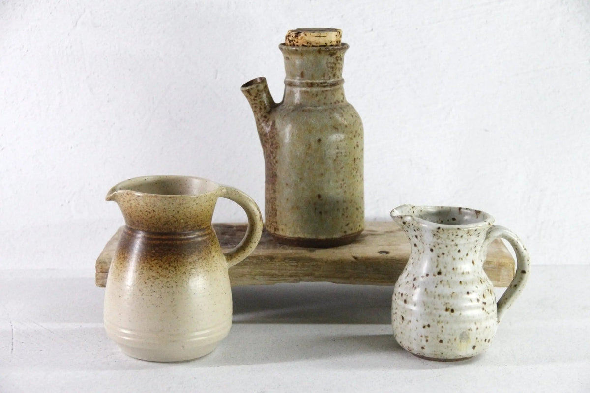 Vintage Pottery Pitcher | Assorted Handmade Cream/Vinegar Jug - Debra Hall Lifestyle
