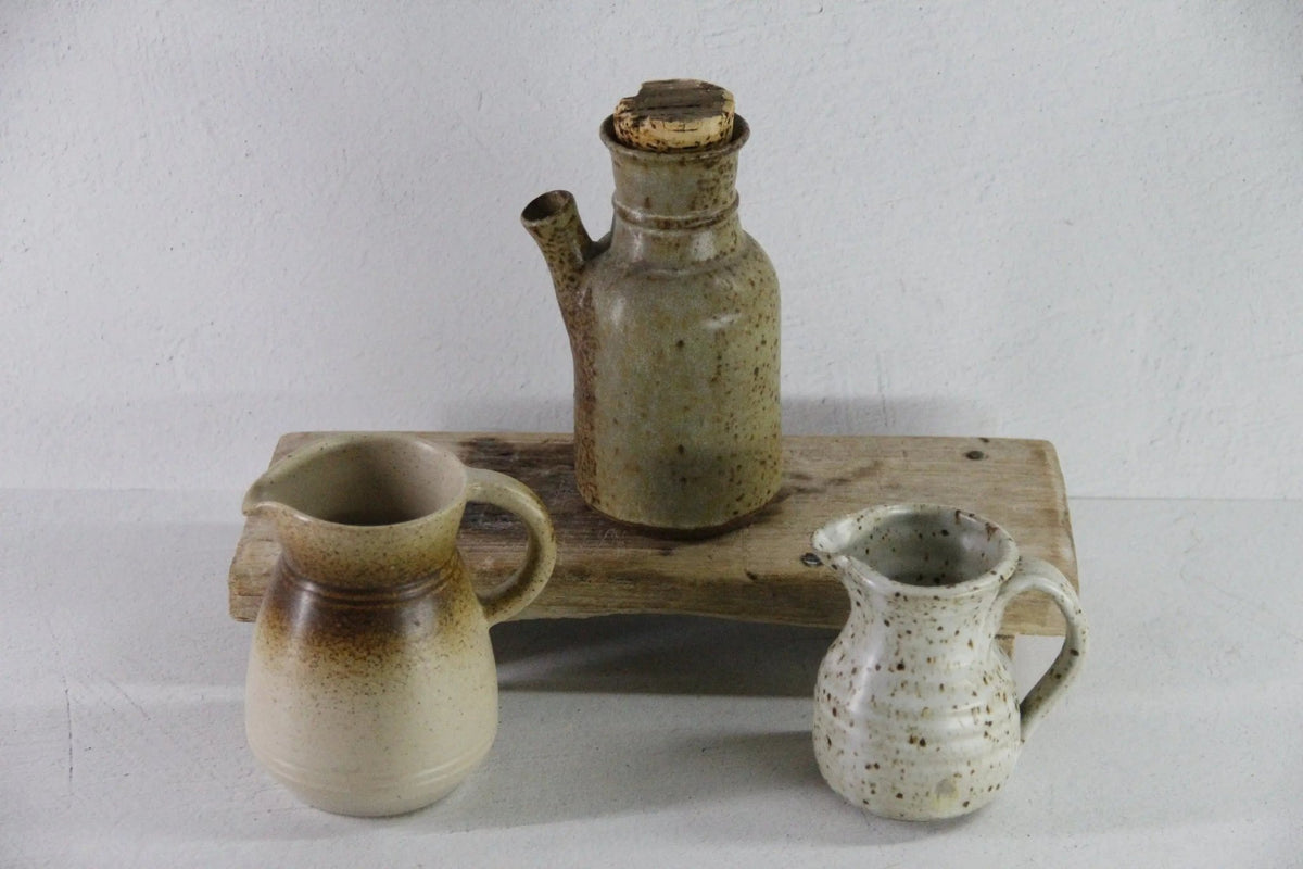 Vintage Pottery Pitcher | Assorted Handmade Cream/Vinegar Jug - Debra Hall Lifestyle