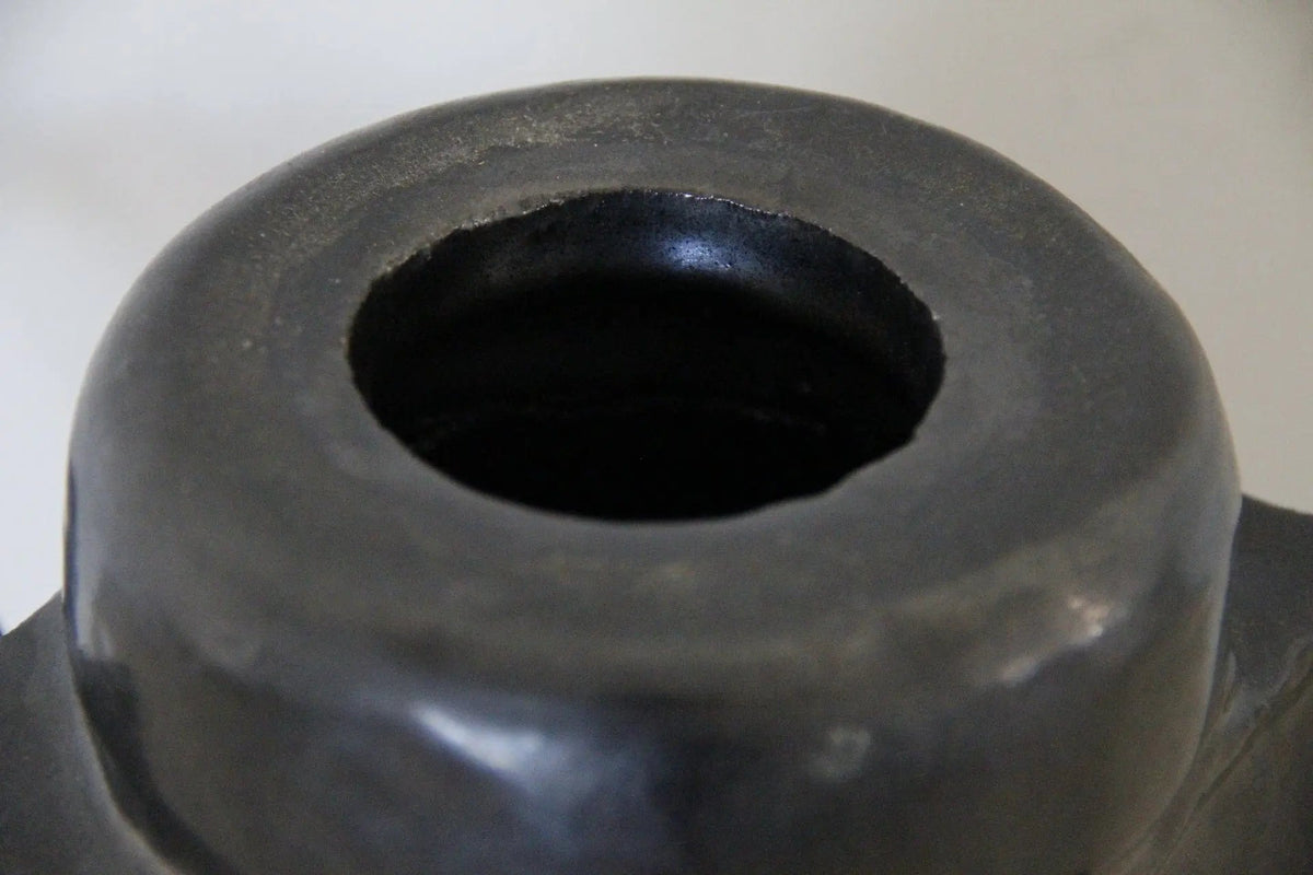 Vintage Pottery Pitcher | Black Brutalist Studio Art Pot - Debra Hall Lifestyle