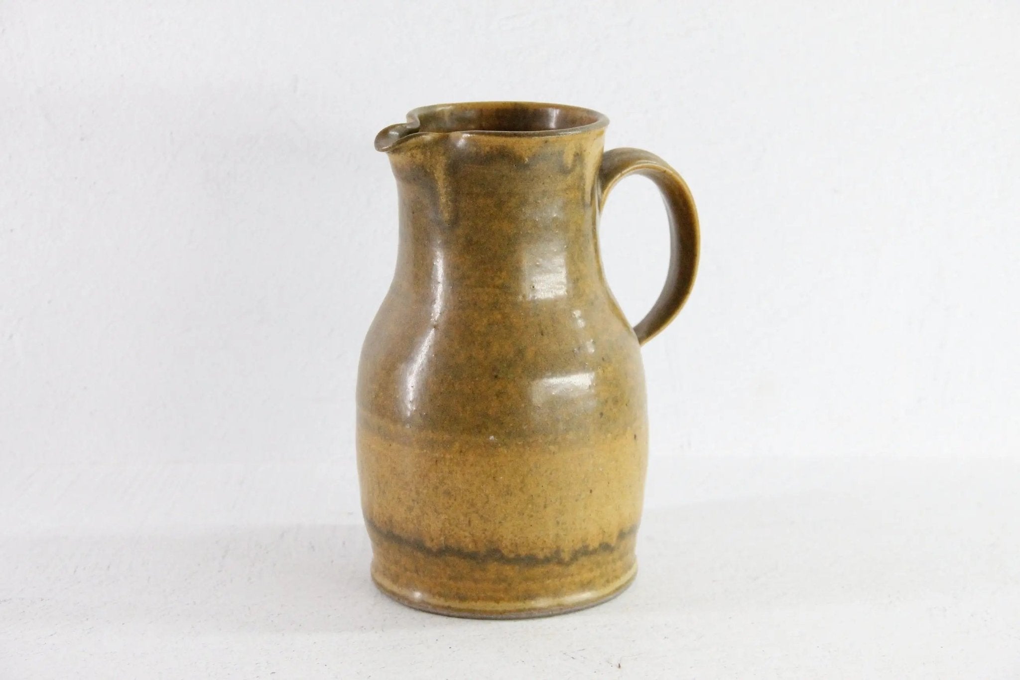 Vintage Pottery Pitcher | Matte Studio Art Signed - Debra Hall Lifestyle