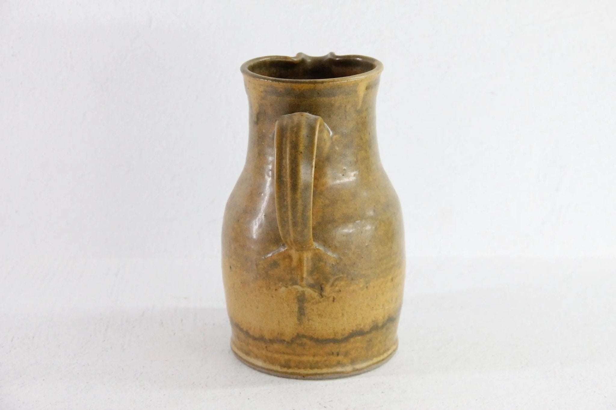 Vintage Pottery Pitcher | Matte Studio Art Signed - Debra Hall Lifestyle