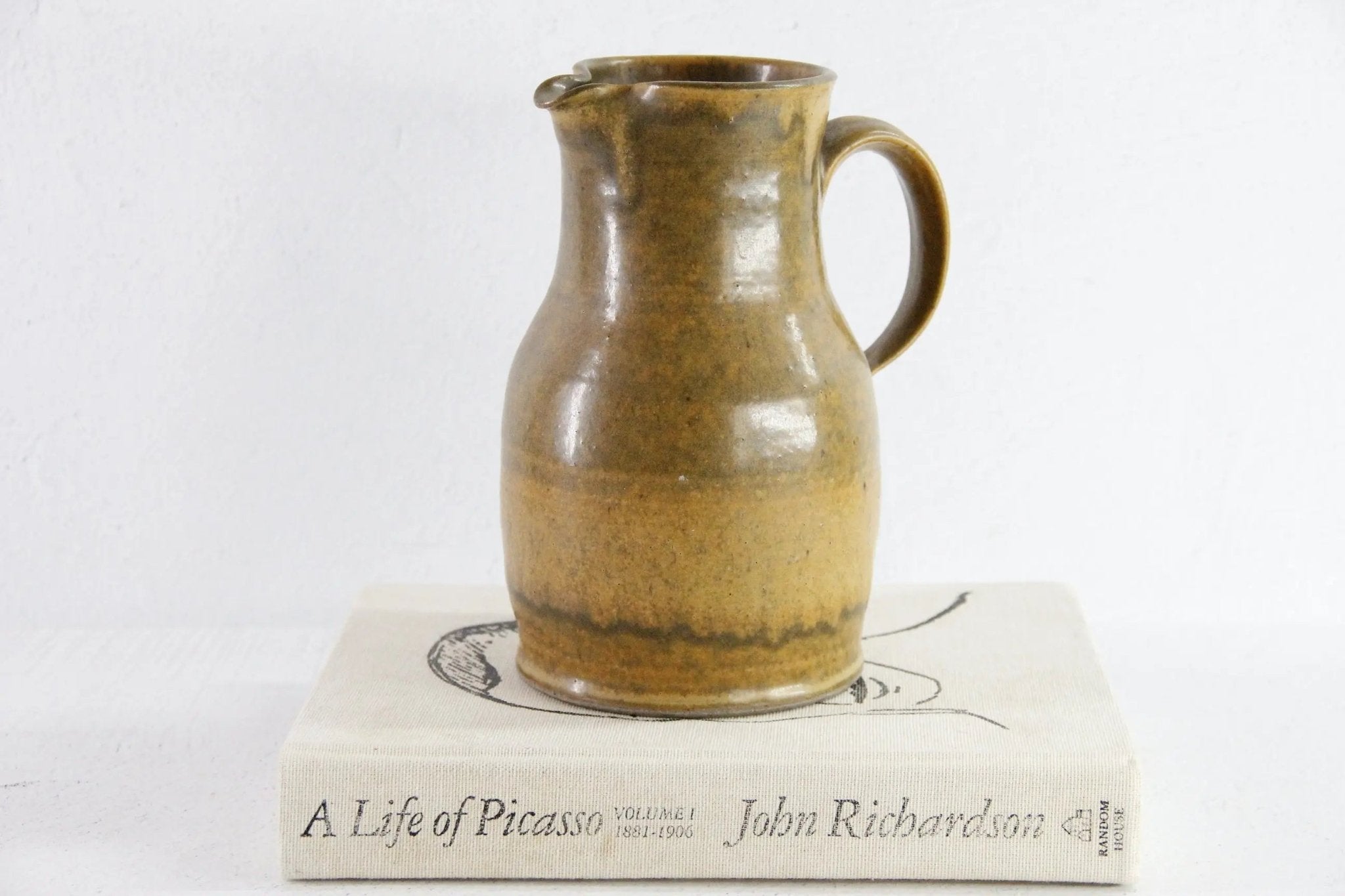 Vintage Pottery Pitcher | Matte Studio Art Signed - Debra Hall Lifestyle