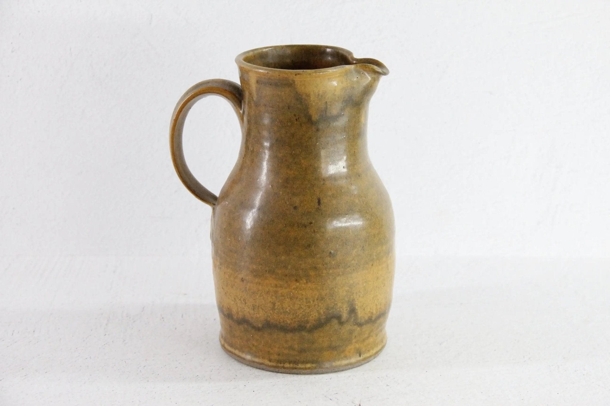 Vintage Pottery Pitcher | Matte Studio Art Signed - Debra Hall Lifestyle