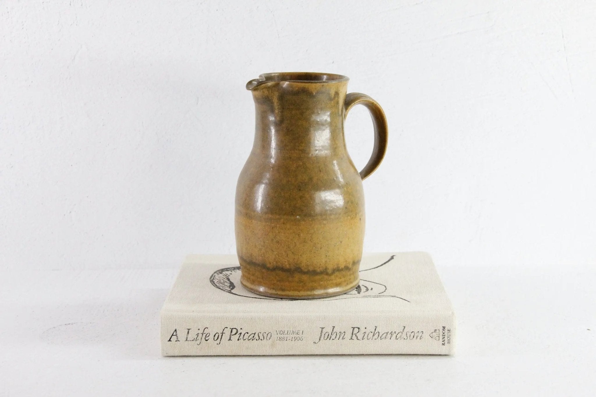 Vintage Pottery Pitcher | Matte Studio Art Signed - Debra Hall Lifestyle