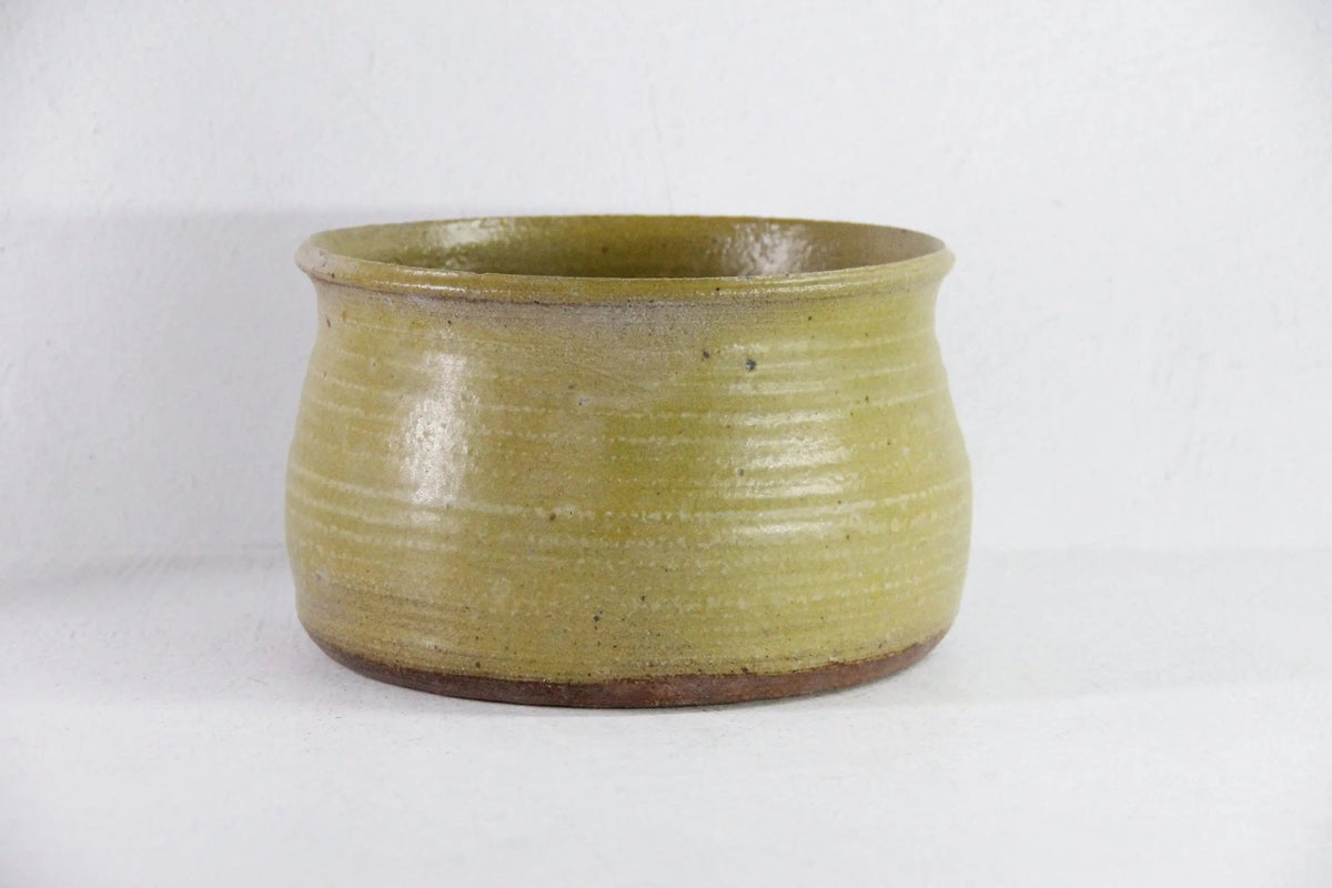 Vintage Pottery Planter | Large Green Studio Art Pot - Debra Hall Lifestyle
