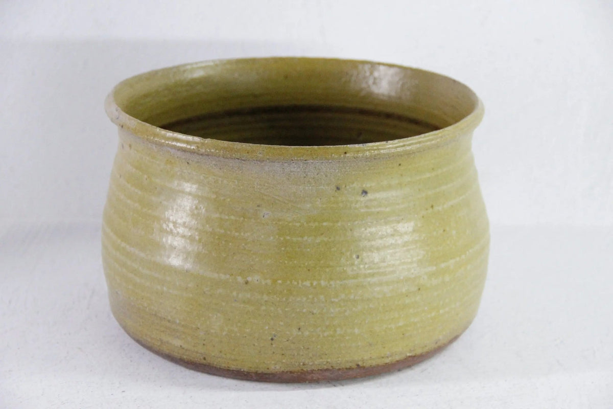 Vintage Pottery Planter | Large Green Studio Art Pot - Debra Hall Lifestyle