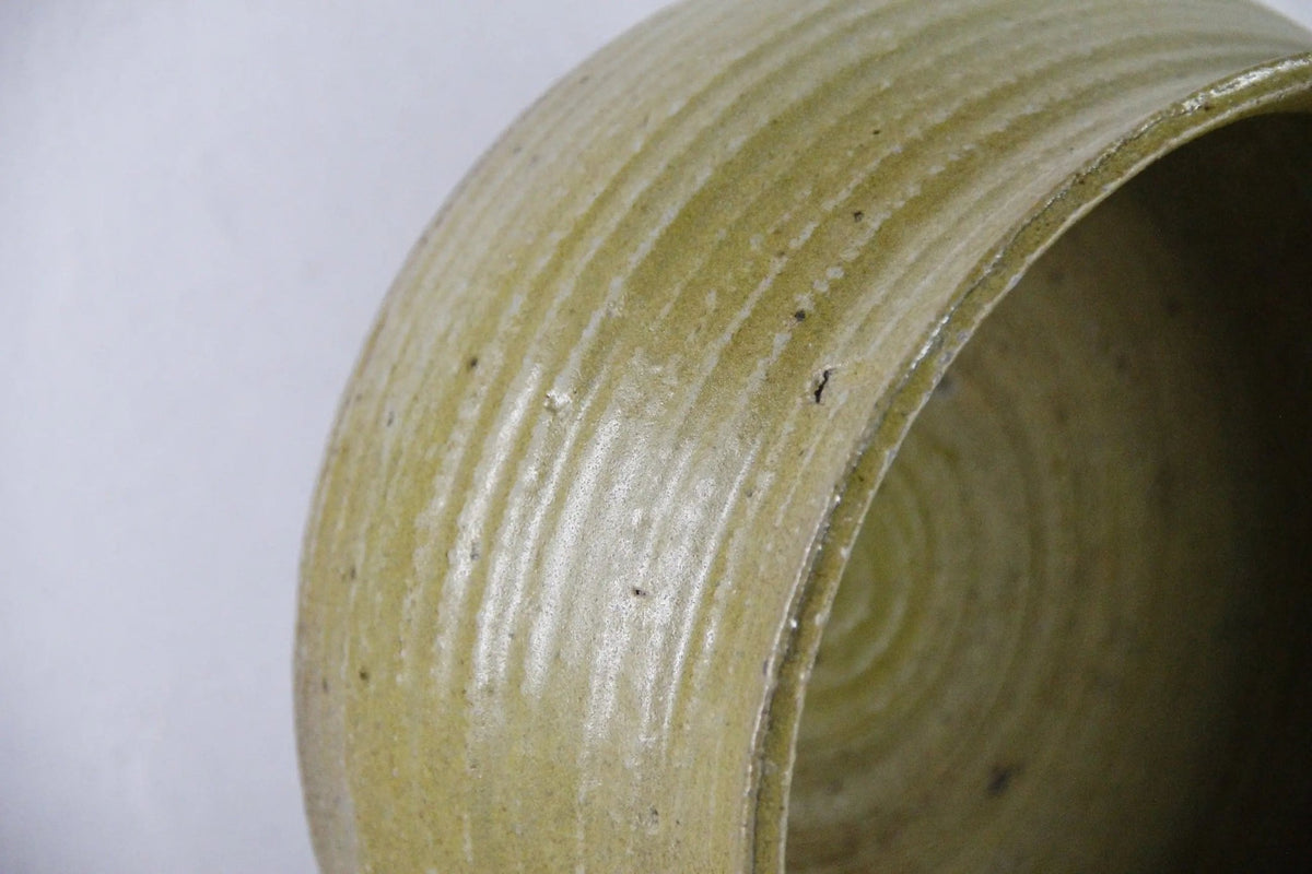 Vintage Pottery Planter | Large Green Studio Art Pot - Debra Hall Lifestyle
