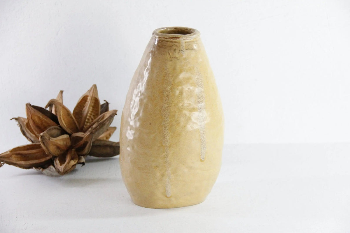 Vintage Pottery Vase | Studio Art Vessel Artist Signed - Debra Hall Lifestyle