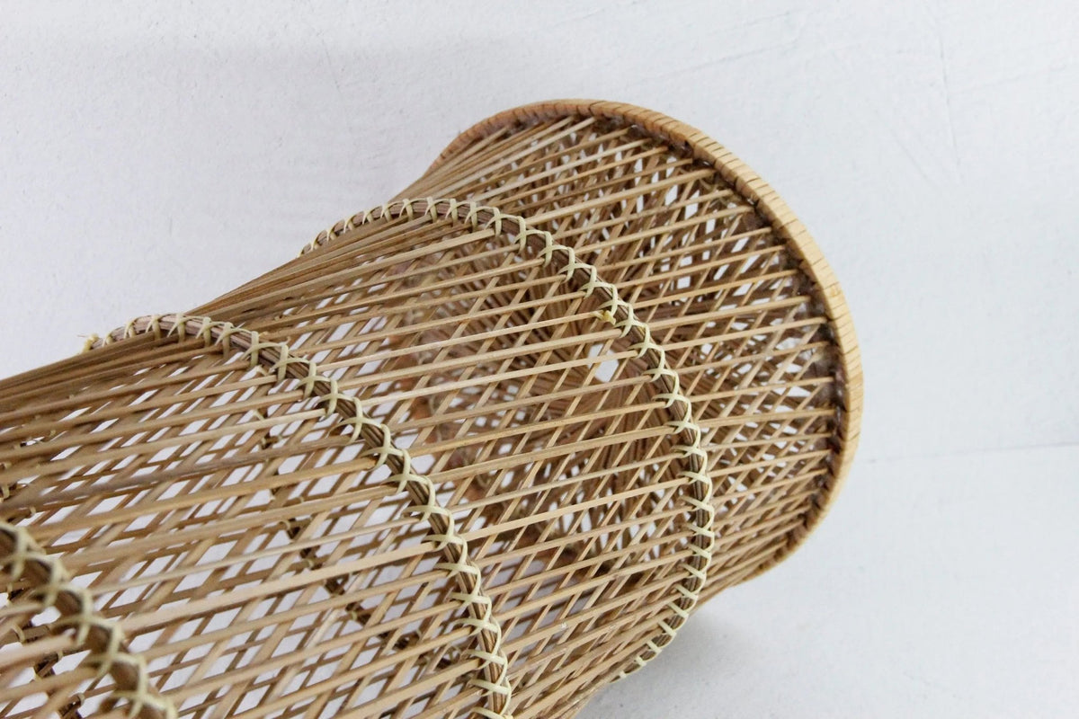 Vintage Rattan Plant Stand | Tall Umbrella Basket - Debra Hall Lifestyle